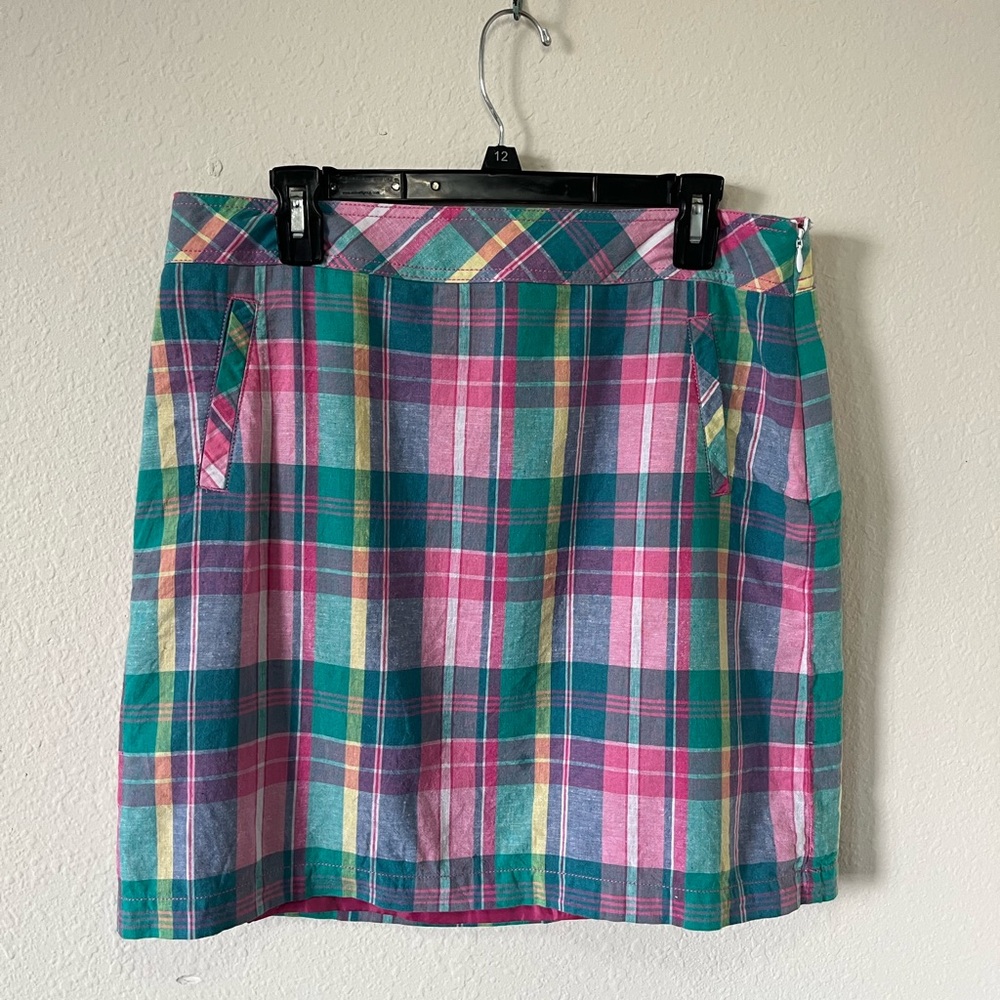 Talbots light plaid skirt, Size 10